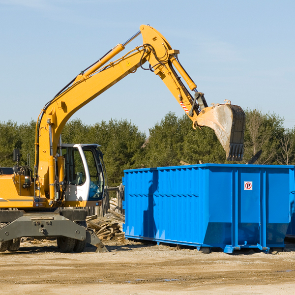 are there any restrictions on where a residential dumpster can be placed in Amity